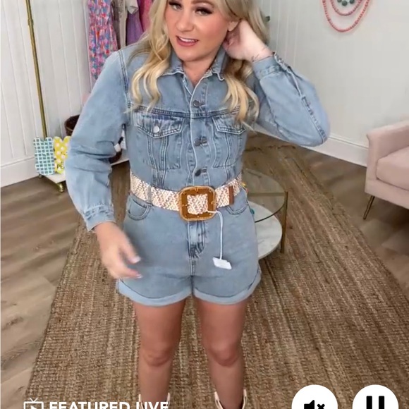 NWT Denim Romper - Picture 3 of 5